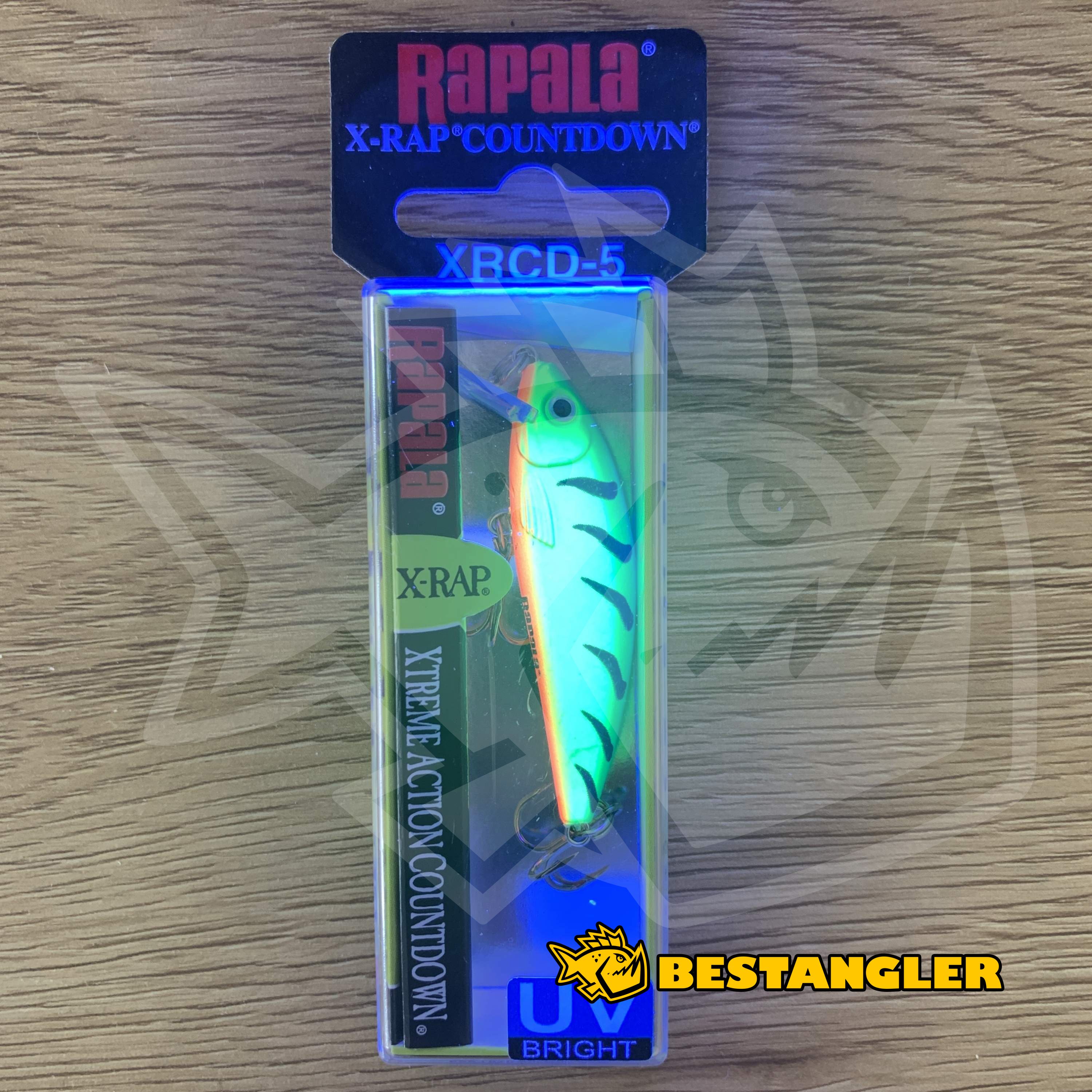 Lot of 2 Rapala long cast countdown Fire Tiger Fishing Lures rare