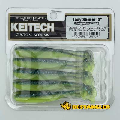 Keitech Easy Shiner 3" Chartreuse Thunder - CT#12