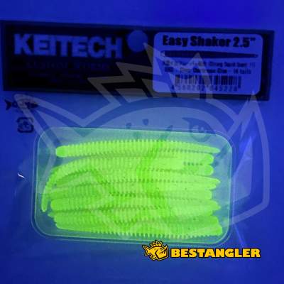 Keitech Easy Shaker 2.5" Clear Chartreuse Glow - #026 - GLOW