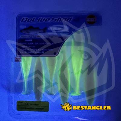 O.S.P DoLive Shad 4" SW White Fish Glow TW208 - GLOW