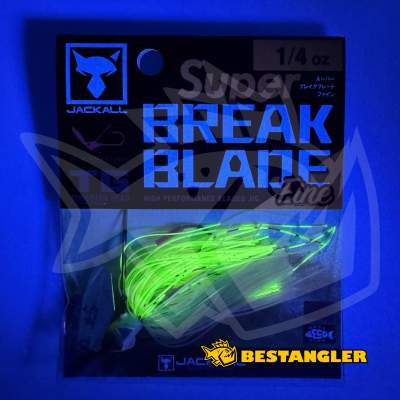 Jackall Super Break Blade Fine 1/4 oz 7 g Chartreuse Back Pearl - UV