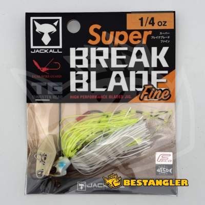 Jackall Super Break Blade Fine 1/4 oz 7 g Chartreuse Back Pearl