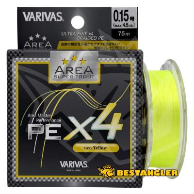 Varivas Super Trout Area PE X4 75 m Neo Yellow
