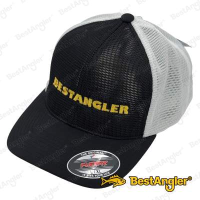 BESTANGLER Flexfit black and white full mesh cap