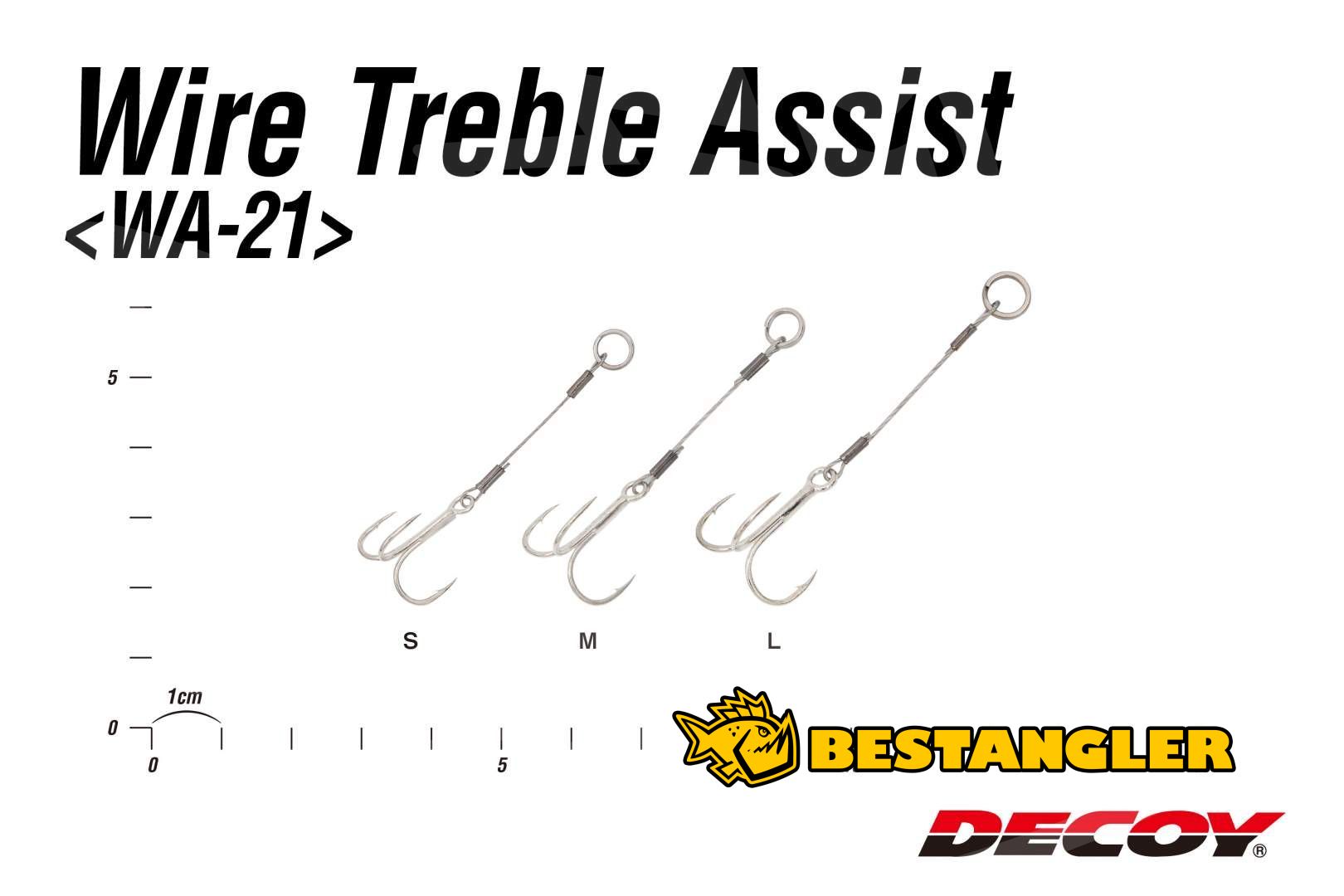 Decoy Wire WA-21 Treble Assist Swimbait Trailer Hook – Three Rivers Tackle