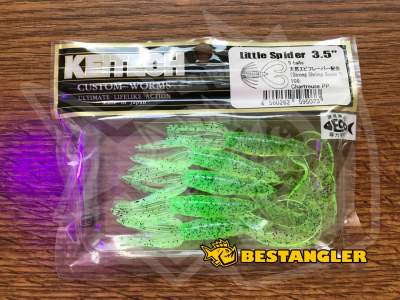 Keitech Little Spider 3.5" Chartreuse PP. - #106 - UV