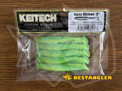 Keitech Easy Shiner 3" Lime Chartreuse Glow - EA#11