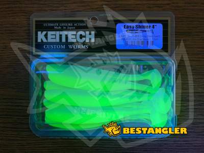 Keitech Easy Shiner 4" Ice Chartreuse - PAL#03 - UV