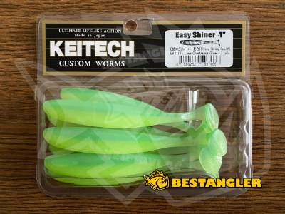 Keitech Easy Shiner 4" Lime Chartreuse Glow - EA#11