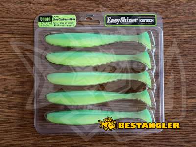 Keitech Easy Shiner 5" Lime Chartreuse Glow - EA#11