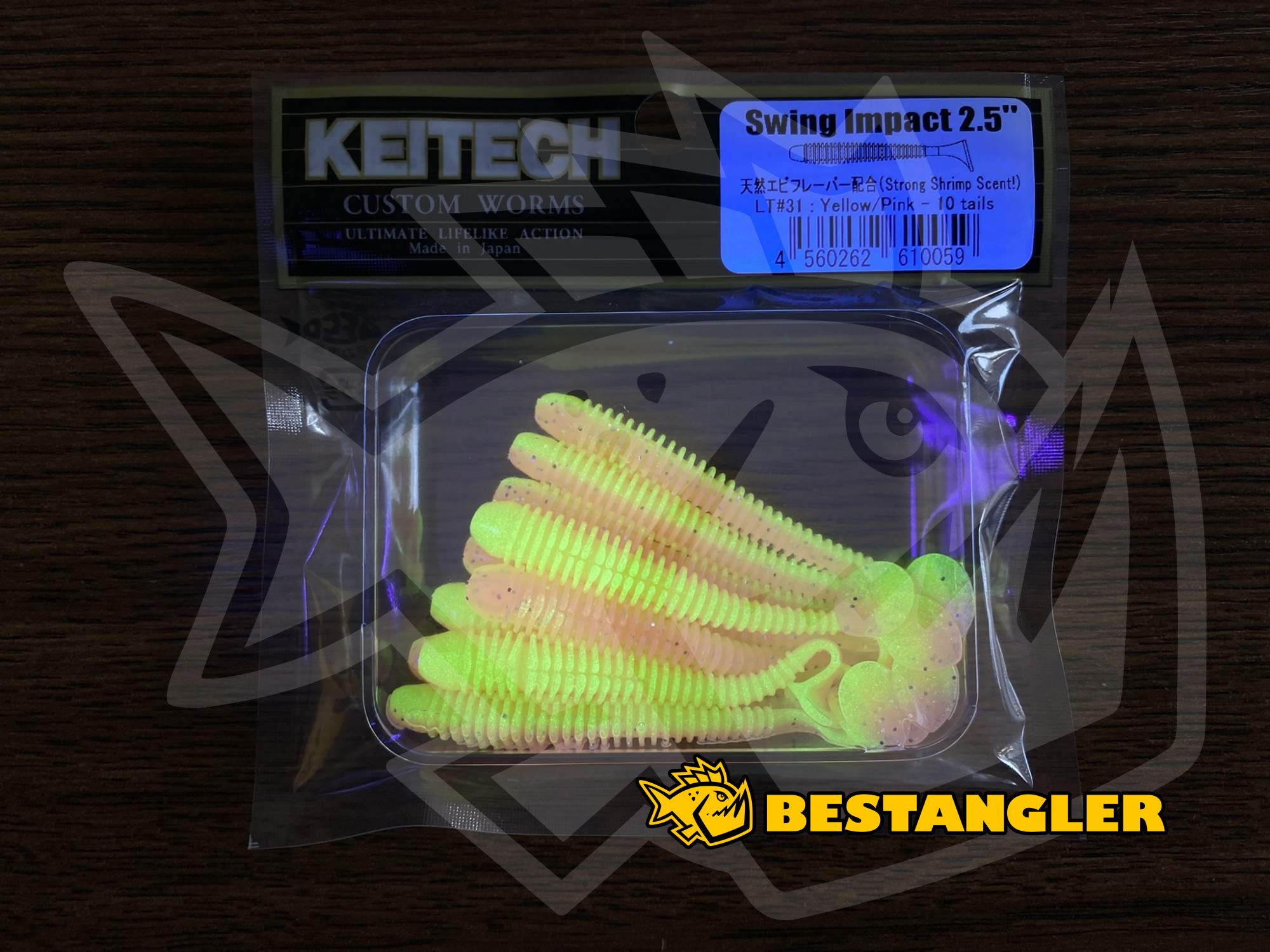 Soft Baits Keitech Swing Impact 3.5 inch | 89mm - LT Yellow Pink