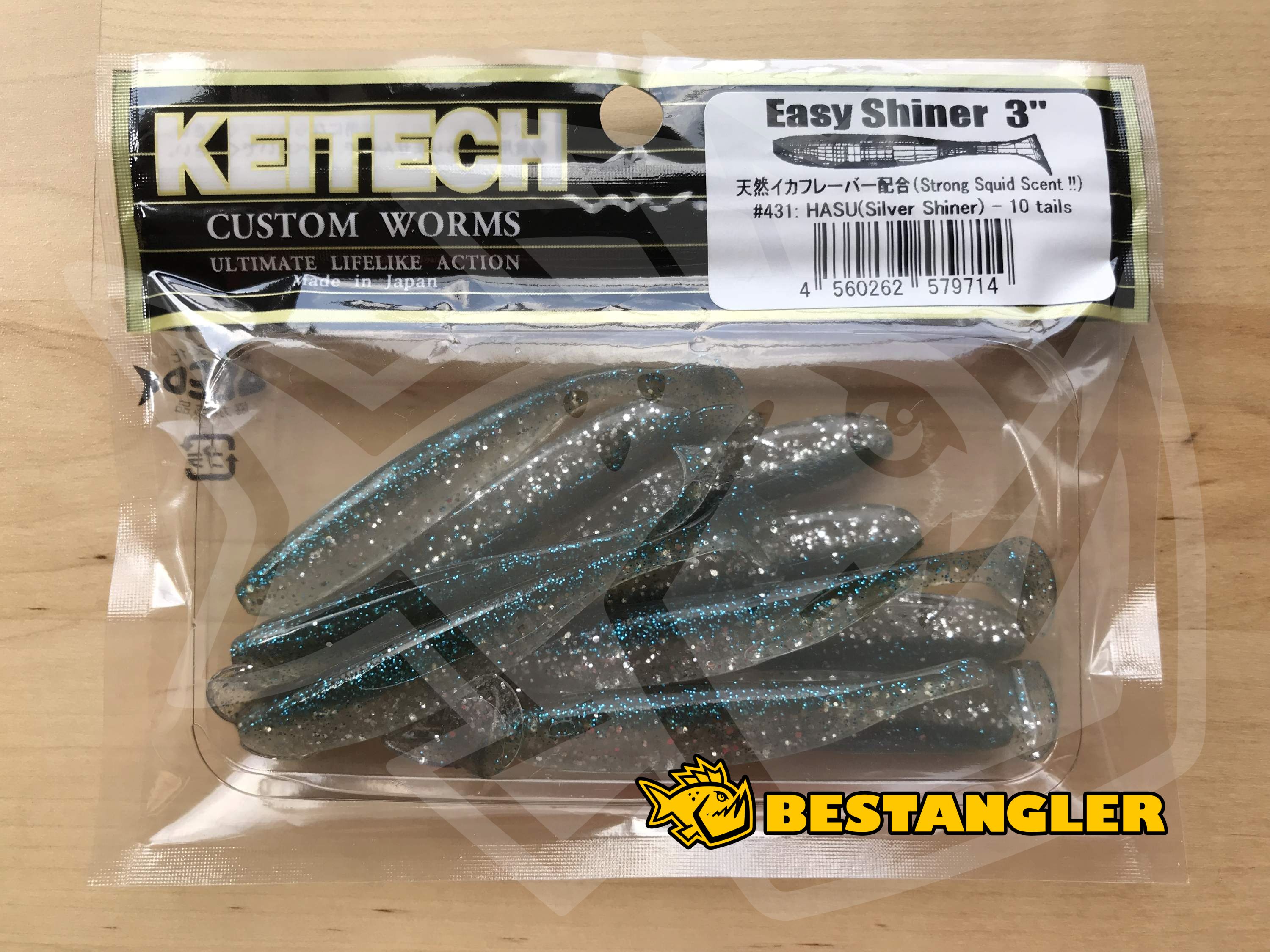 Keitech Easy Shiner 3 Hasu (Silver Shiner)