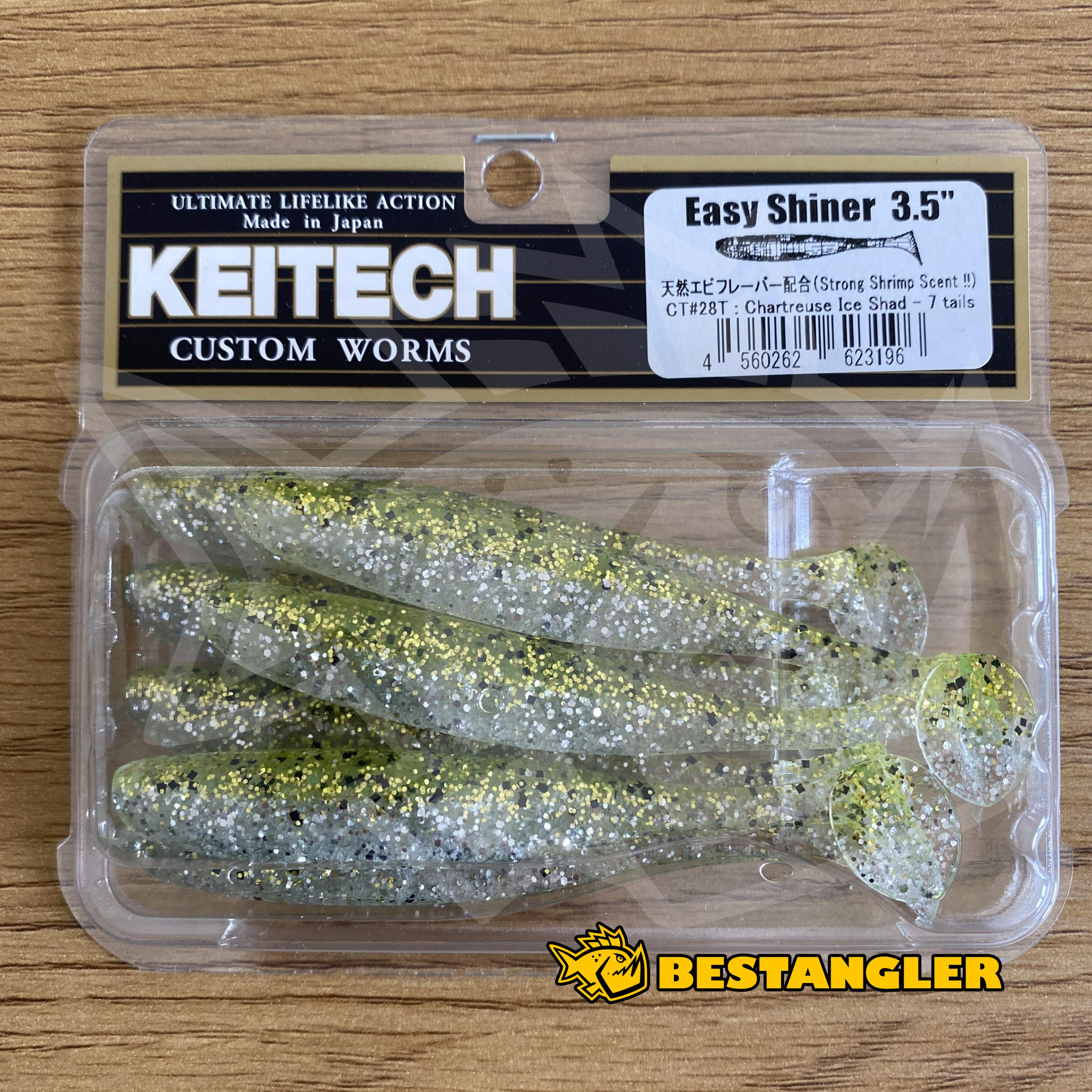 Keitech Easy Shiner 3.5 Chartreuse Ice Shad