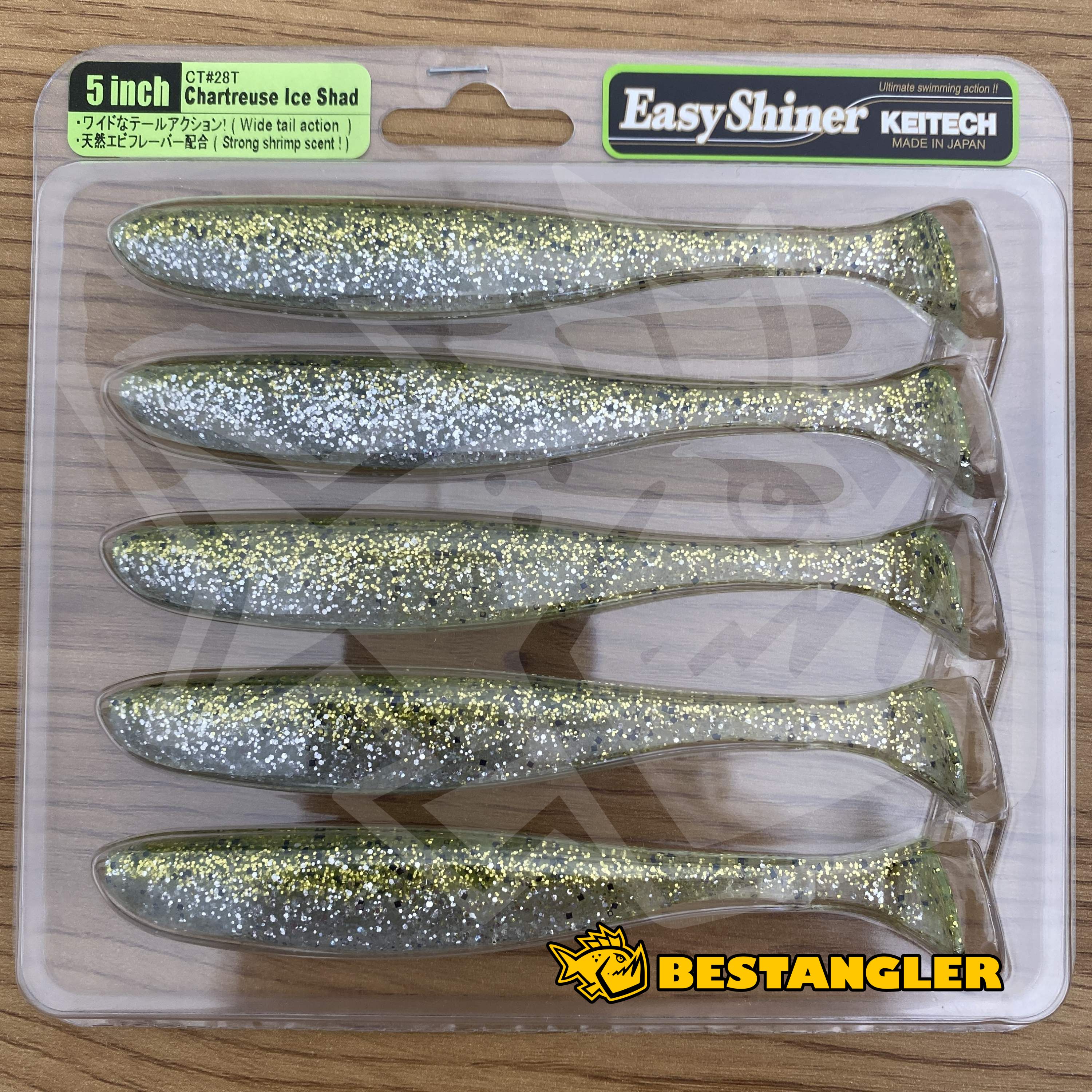 Keitech Easy Shiner 5 Chartreuse Ice Shad